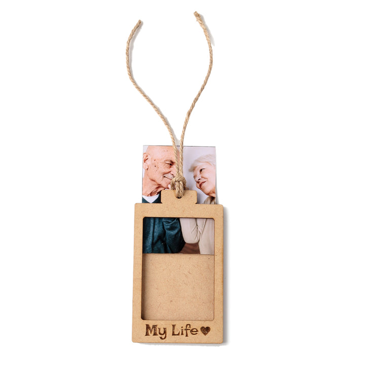 My Life | Wooden Polaroid Photo Frame | Customised Gift - The Engraved Store