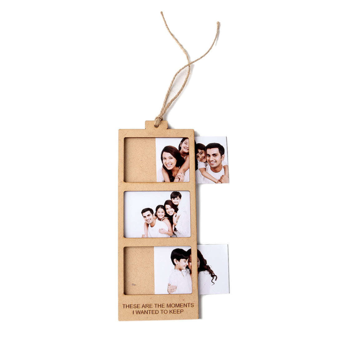 These Are The Moments I Wanted To Keep | Wooden Polaroid Photo Frame | Customised Gift - The Engraved Store