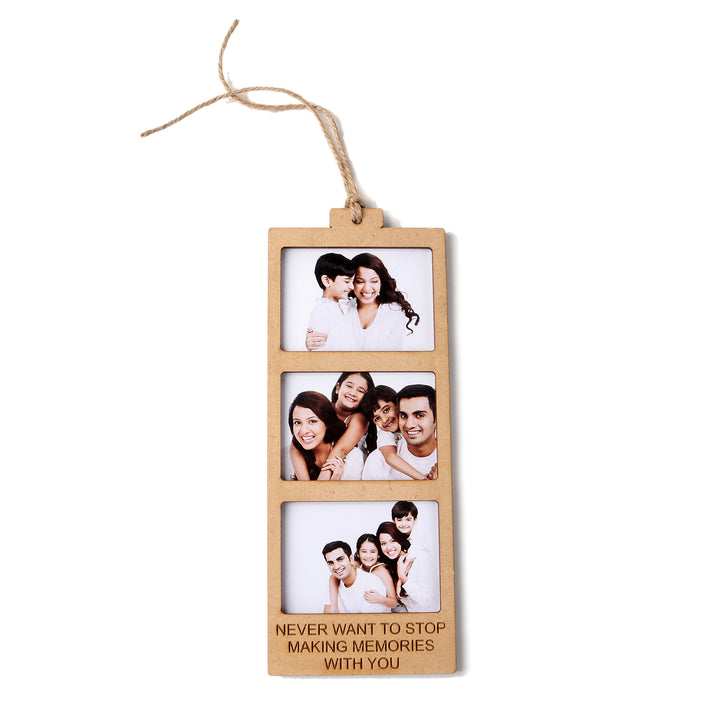 Never Want To Stop Making Memories With You | Wooden Polaroid Photo Frame | Customised Gift - The Engraved Store
