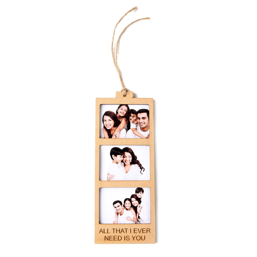 All That I Ever Need Is You | Wooden Polaroid Photo Frame | Customised Gift - The Engraved Store