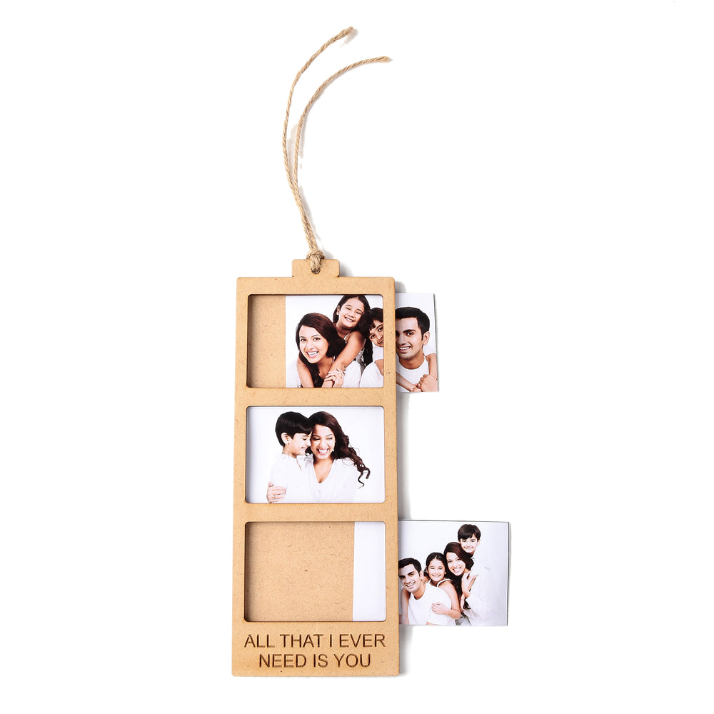 All That I Ever Need Is You | Wooden Polaroid Photo Frame | Customised Gift - The Engraved Store