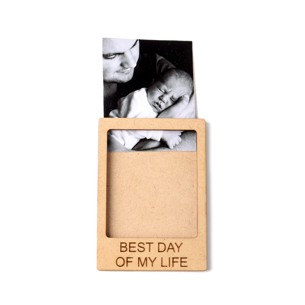 Best Day of My Life | Wooden Polaroid Photo Frame | Customised Gift - The Engraved Store