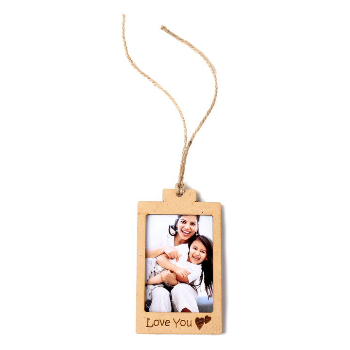 Love You | Wooden Polaroid Photo Frame | Customised Gift - The Engraved Store
