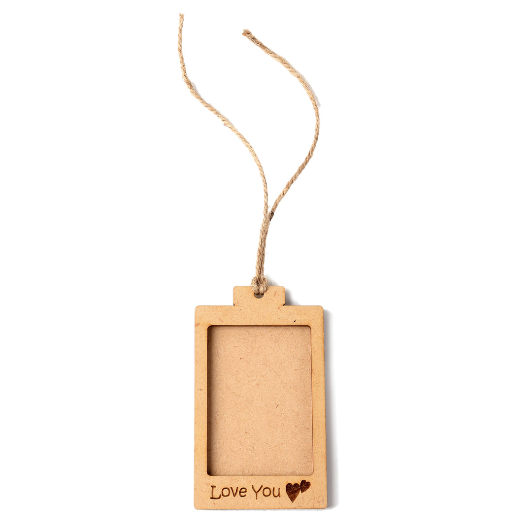 Love You | Wooden Polaroid Photo Frame | Customised Gift - The Engraved Store