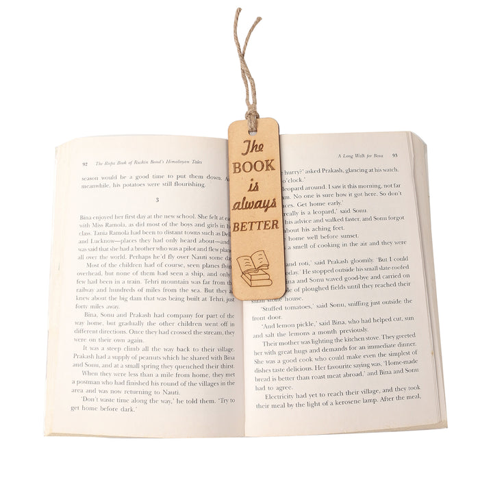 The book is always better - Customised Wooden Bookmark - The Engraved Store