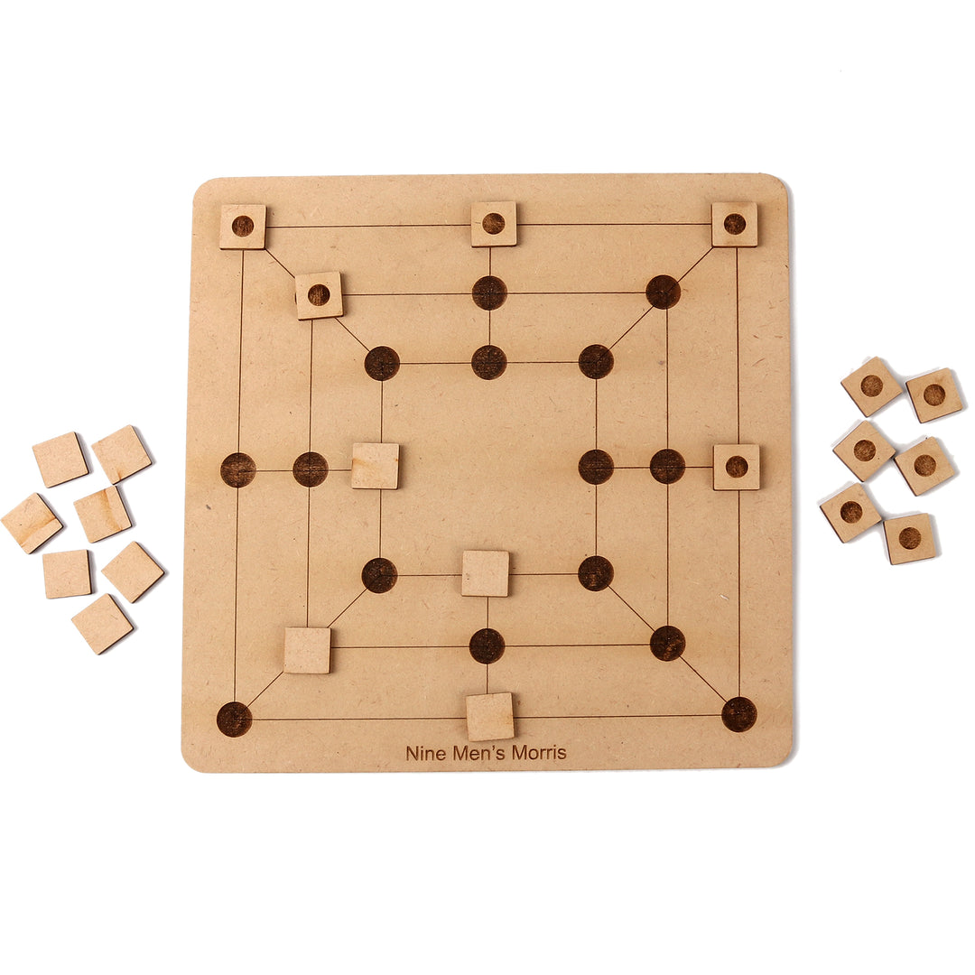 9 Men's Morris Wooden Strategy Board Game - The Engraved Store