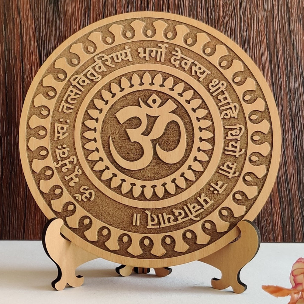 Om Sacred Geometry Wood Wall Art, Home Décor for Yoga / Meditation - The Engraved Store
