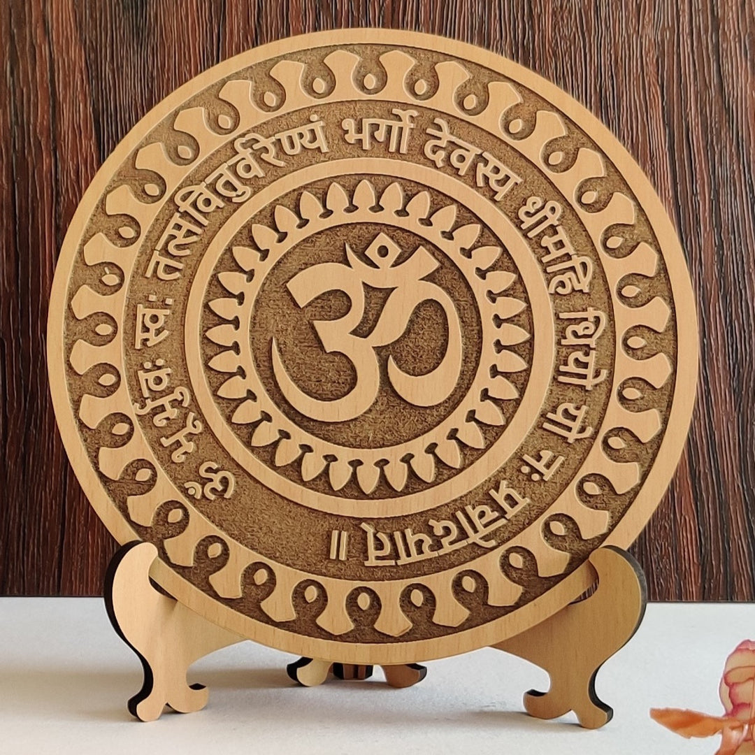 Om Sacred Geometry Wood Wall Art, Home Décor for Yoga / Meditation - The Engraved Store