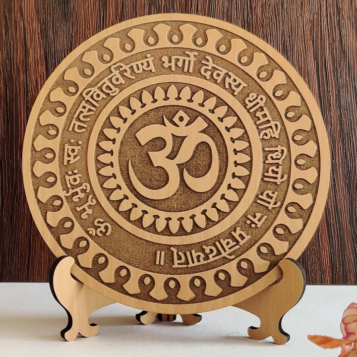 Om Sacred Geometry Wood Wall Art, Home Décor for Yoga / Meditation - The Engraved Store