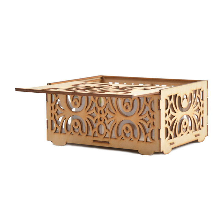 See Through Slider Multi-Utility Wooden Box - The Engraved Store