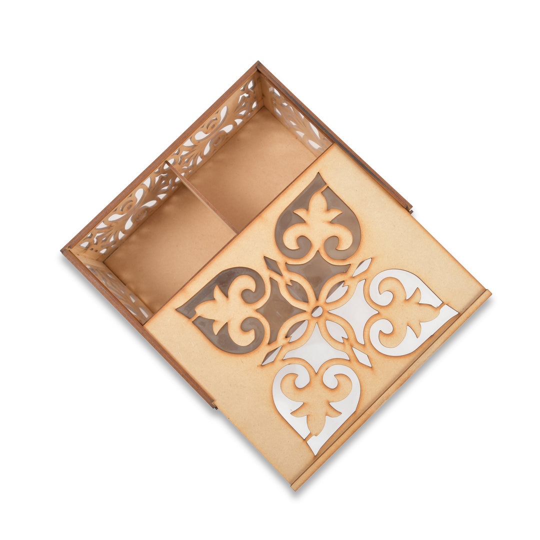 See Through Slider Multi-Utility Wooden Box - The Engraved Store