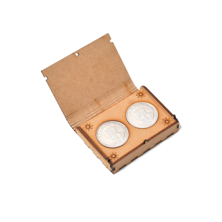 Wooden Silver Coin Box - The Engraved Store