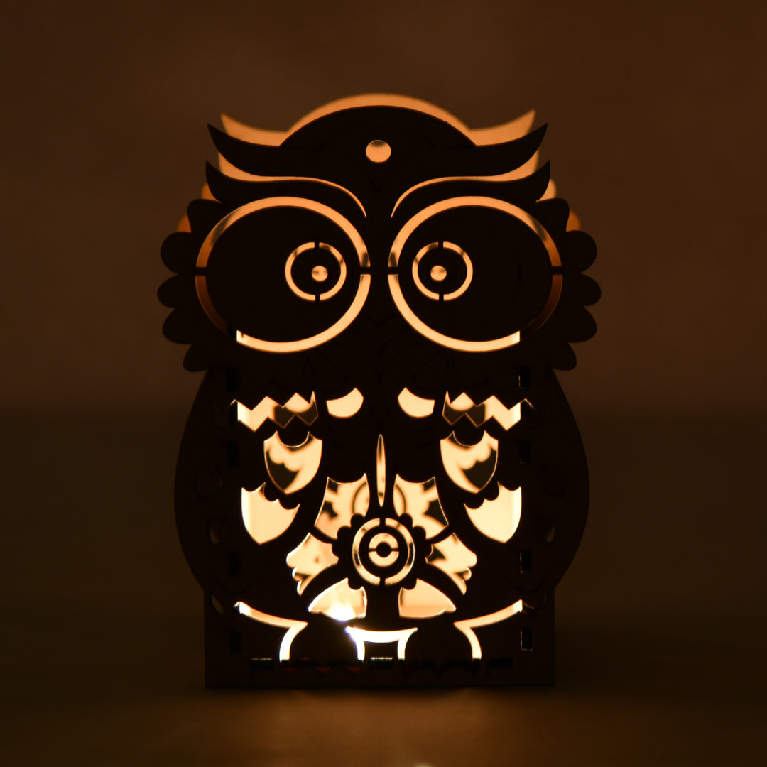 Wooden Owl Tea-light Holder - The Engraved Store