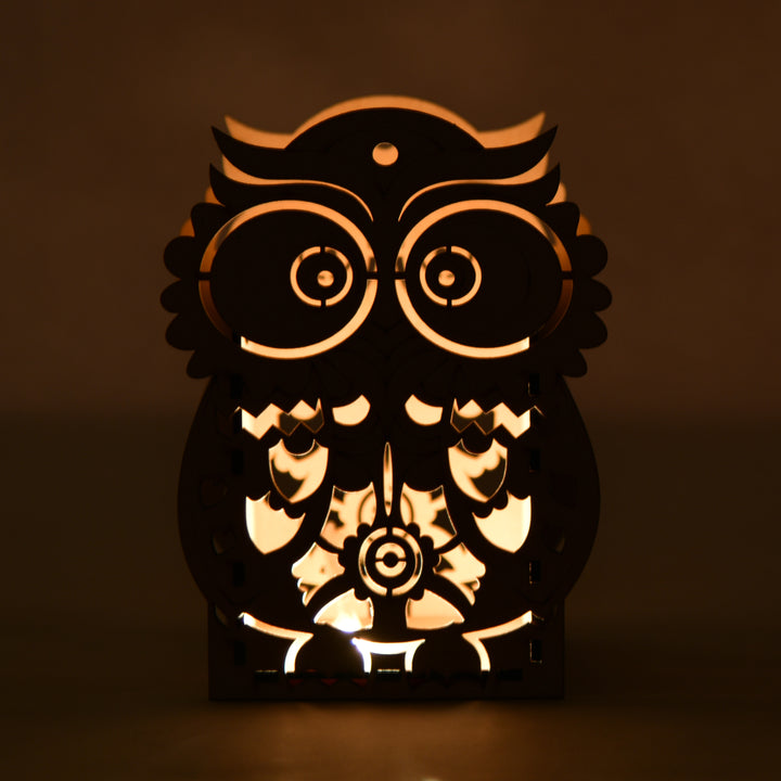 Wooden Owl Tea-light Holder - The Engraved Store
