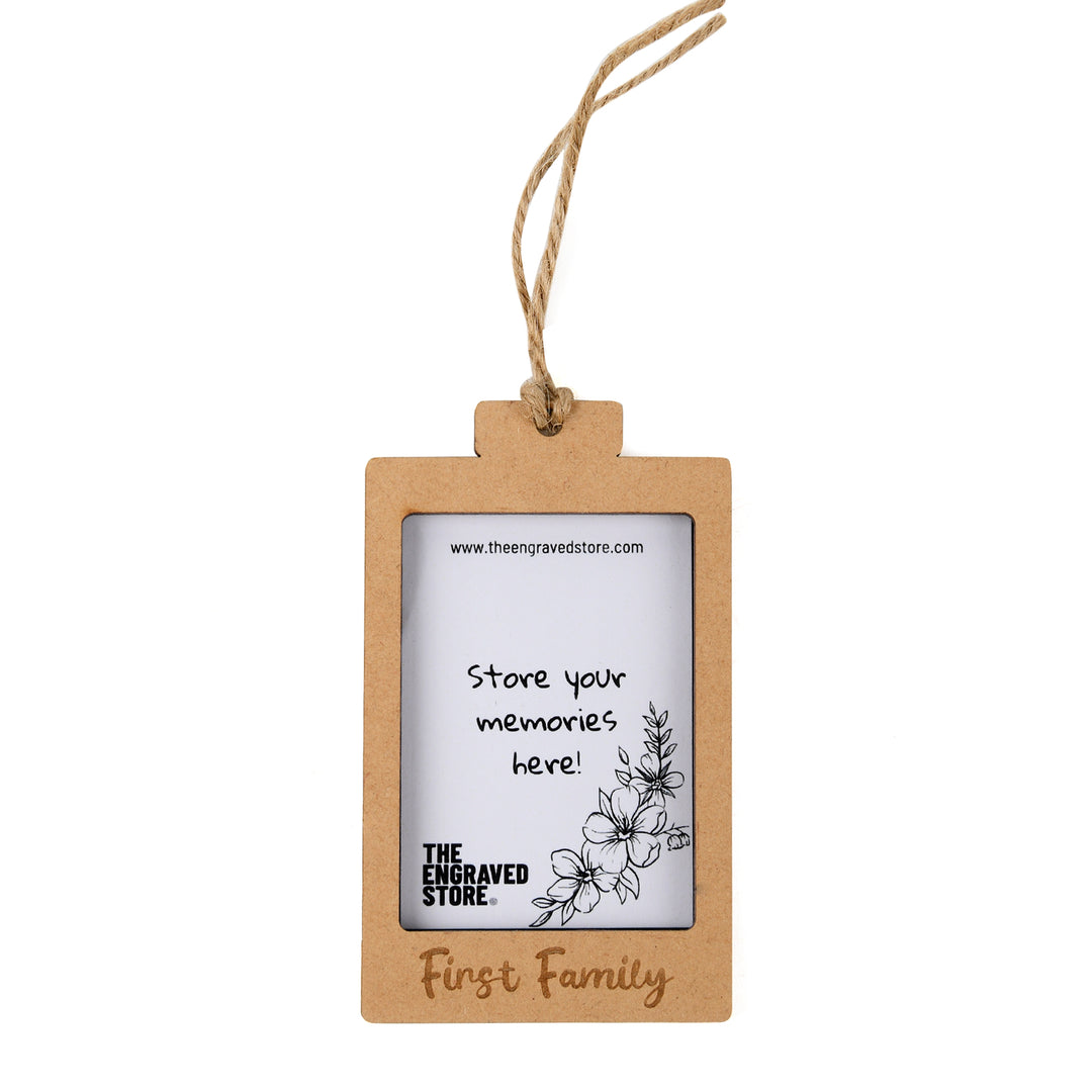 First Family  | Wooden Polaroid Photo Frame | Customised Gift - The Engraved Store