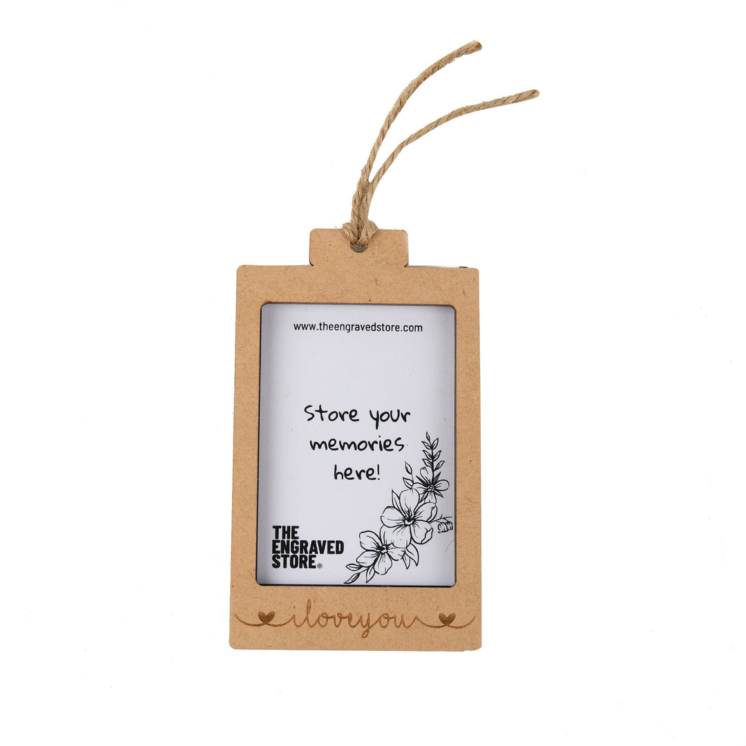 I Love You | Wooden Polaroid Photo Frame | Customised Gift - The Engraved Store