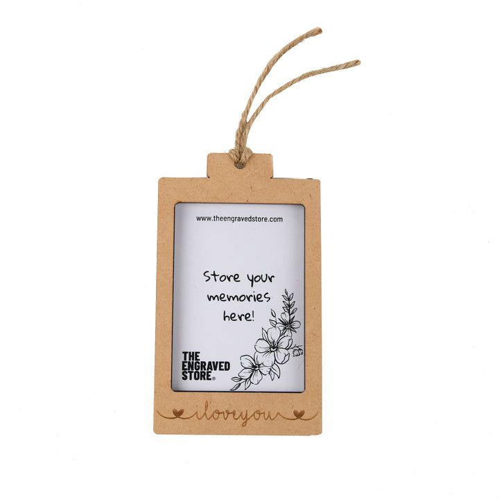 I Love You | Wooden Polaroid Photo Frame | Customised Gift - The Engraved Store