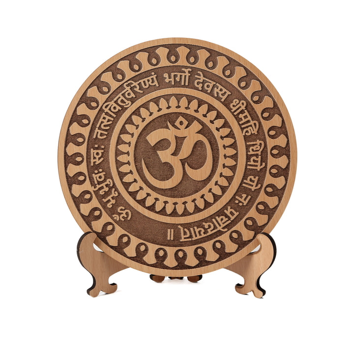 Om Sacred Geometry Wood Wall Art, Home Décor for Yoga / Meditation - The Engraved Store