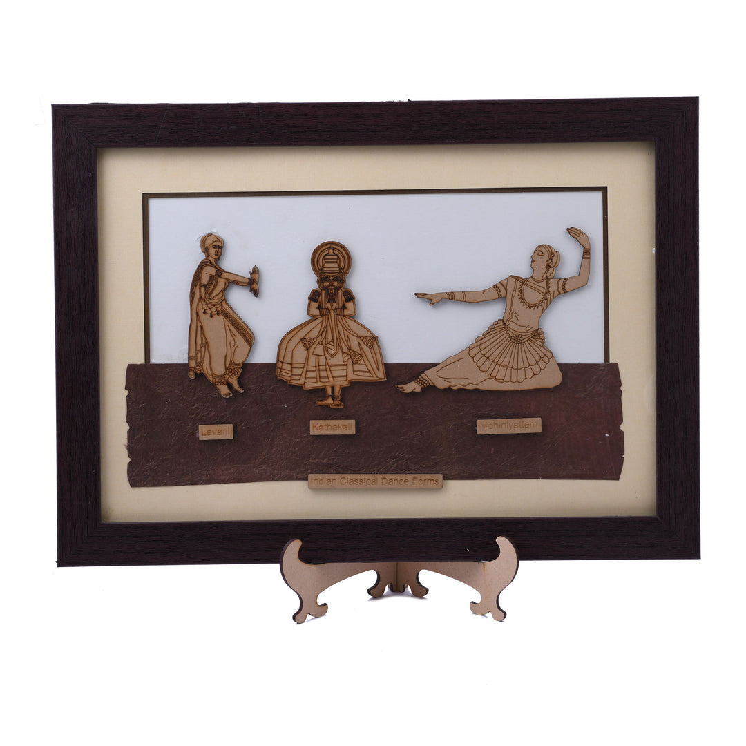 Indian Dance Forms - Wooden Frame - The Engraved Store