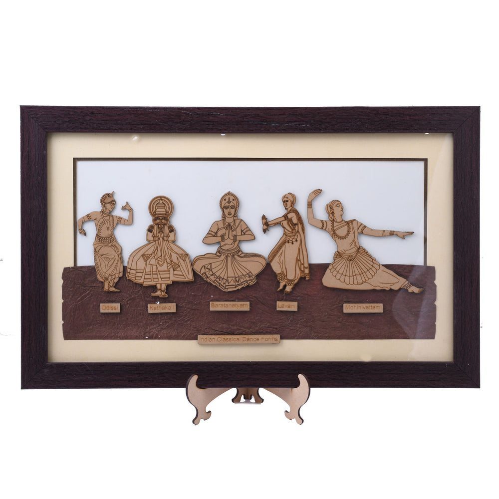 Indian Dance Forms - Wooden Frame - The Engraved Store