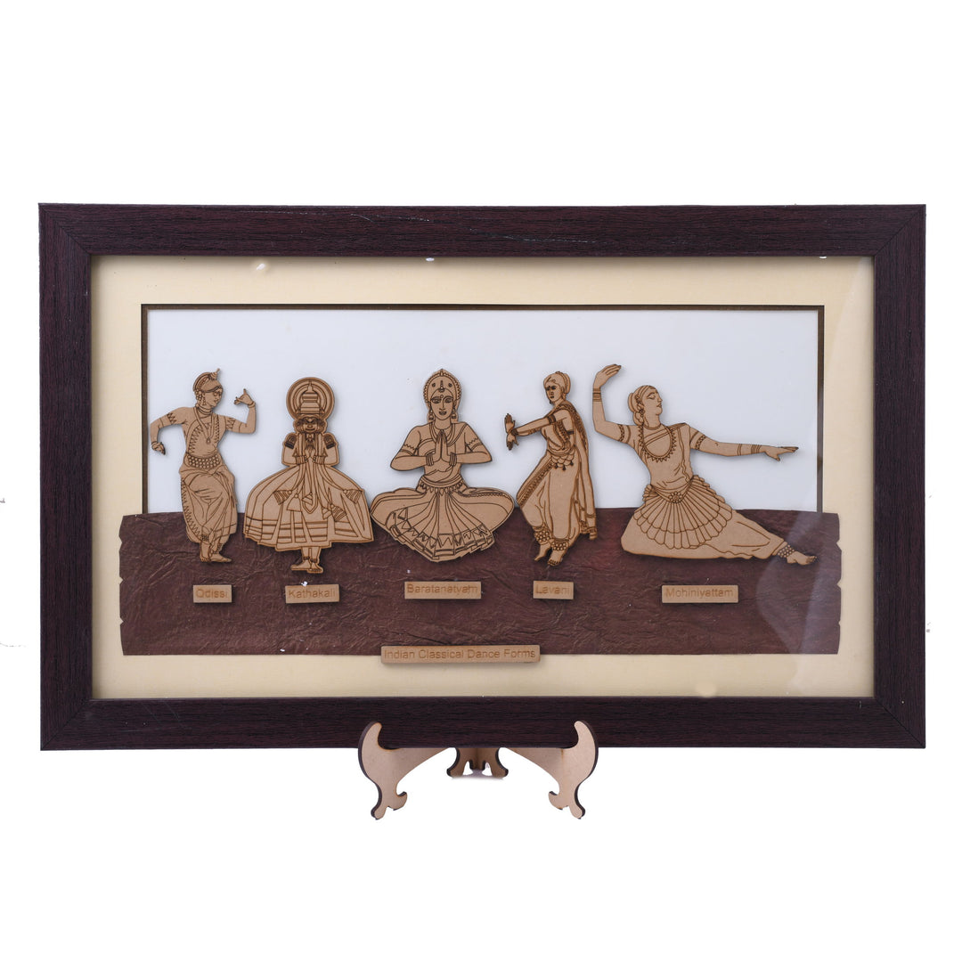 Indian Dance Forms - Wooden Frame - The Engraved Store