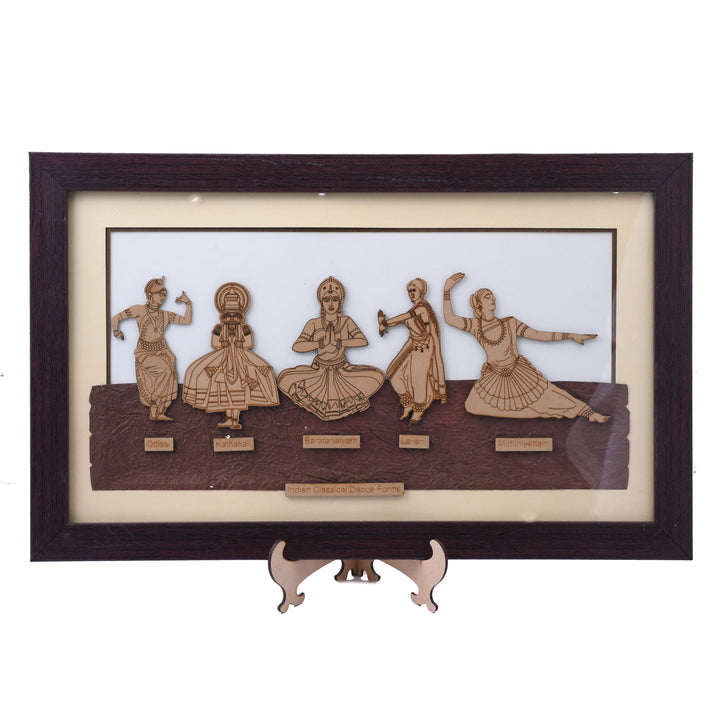 Indian Dance Forms - Wooden Frame - The Engraved Store