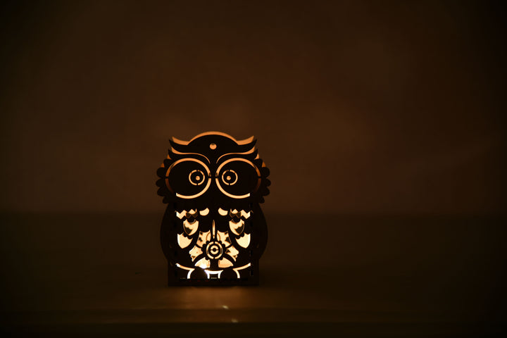Wooden Owl Tea-light Holder - The Engraved Store