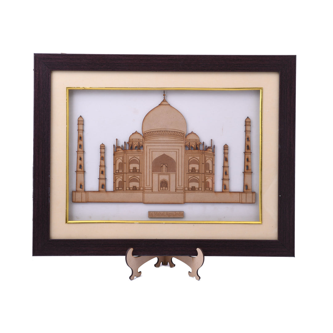 Taj Mahal - Wooden Engraved Frame - The Engraved Store