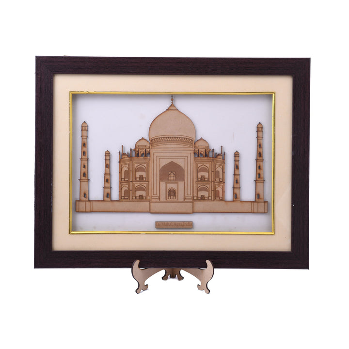 Taj Mahal - Wooden Engraved Frame - The Engraved Store