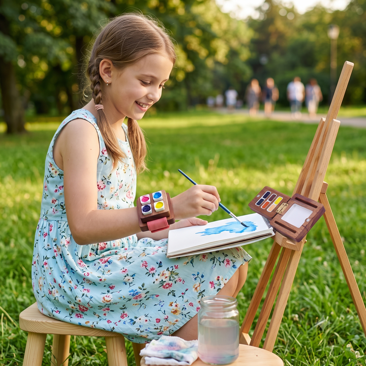 Wrist Palette: Portable Wooden Watercolor Palette – Perfect Art Gift - The Engraved Store