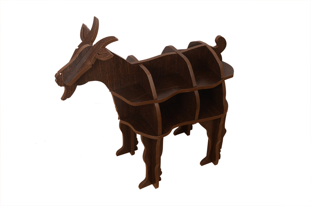 DIY Bookshelf Goat Shaped wooden | Folding Standing Shelf - The Engraved Store