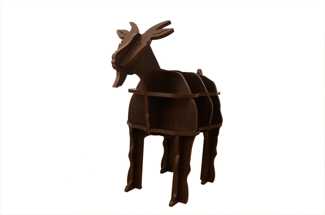 DIY Bookshelf Goat Shaped wooden | Folding Standing Shelf - The Engraved Store