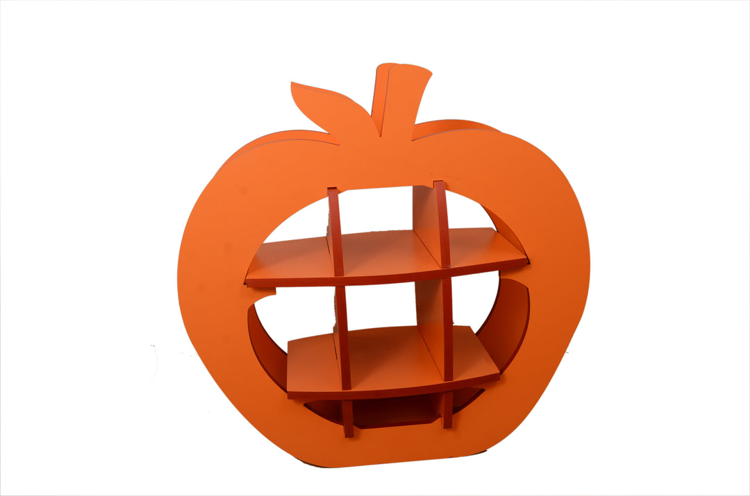 Colourful Apple Shape Wooden Bookshelf DIY | Folding