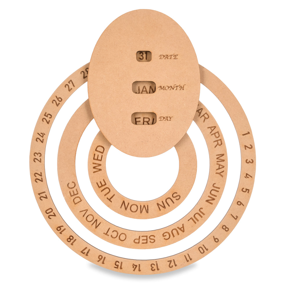 Wooden Lifetime Wall Calendar | Perpetual Calendar - The Engraved Store