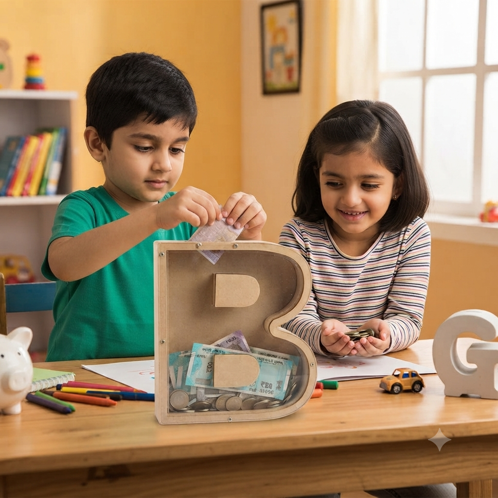 Pick Your Letter Wooden Money Bank | Piggy Bank - The Engraved Store