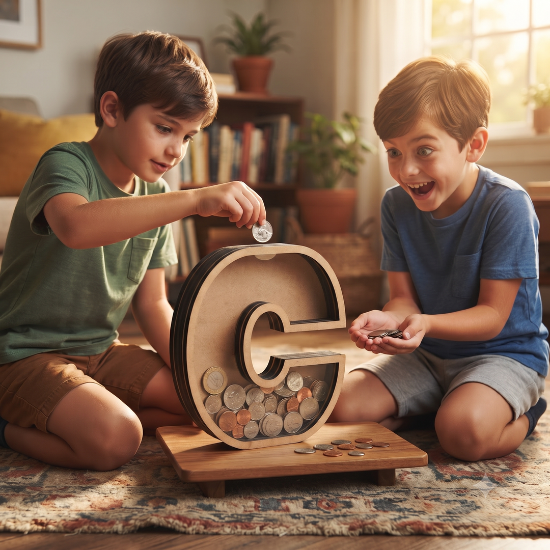 Pick Your Letter Wooden Money Bank | Piggy Bank - The Engraved Store