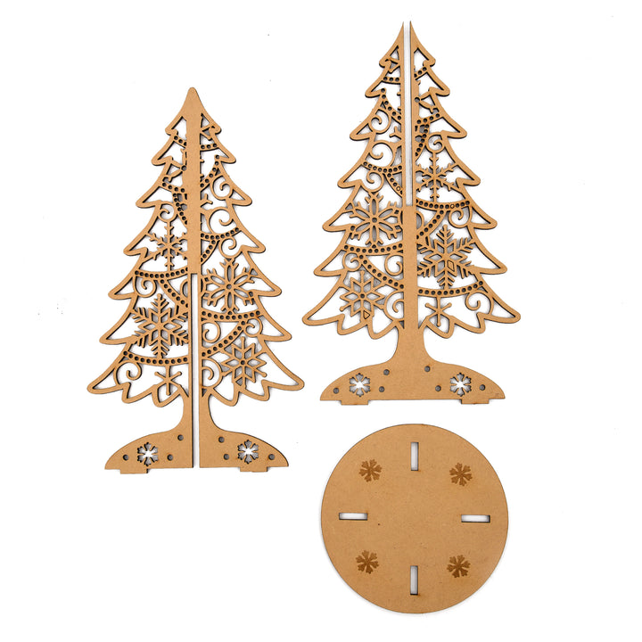 Engraved Wooden Christmas Tree Puzzle