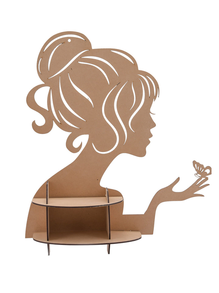 Girl Shaped wall hanging bookshelf wooden| THE ENGRAVED STORE - The Engraved Store