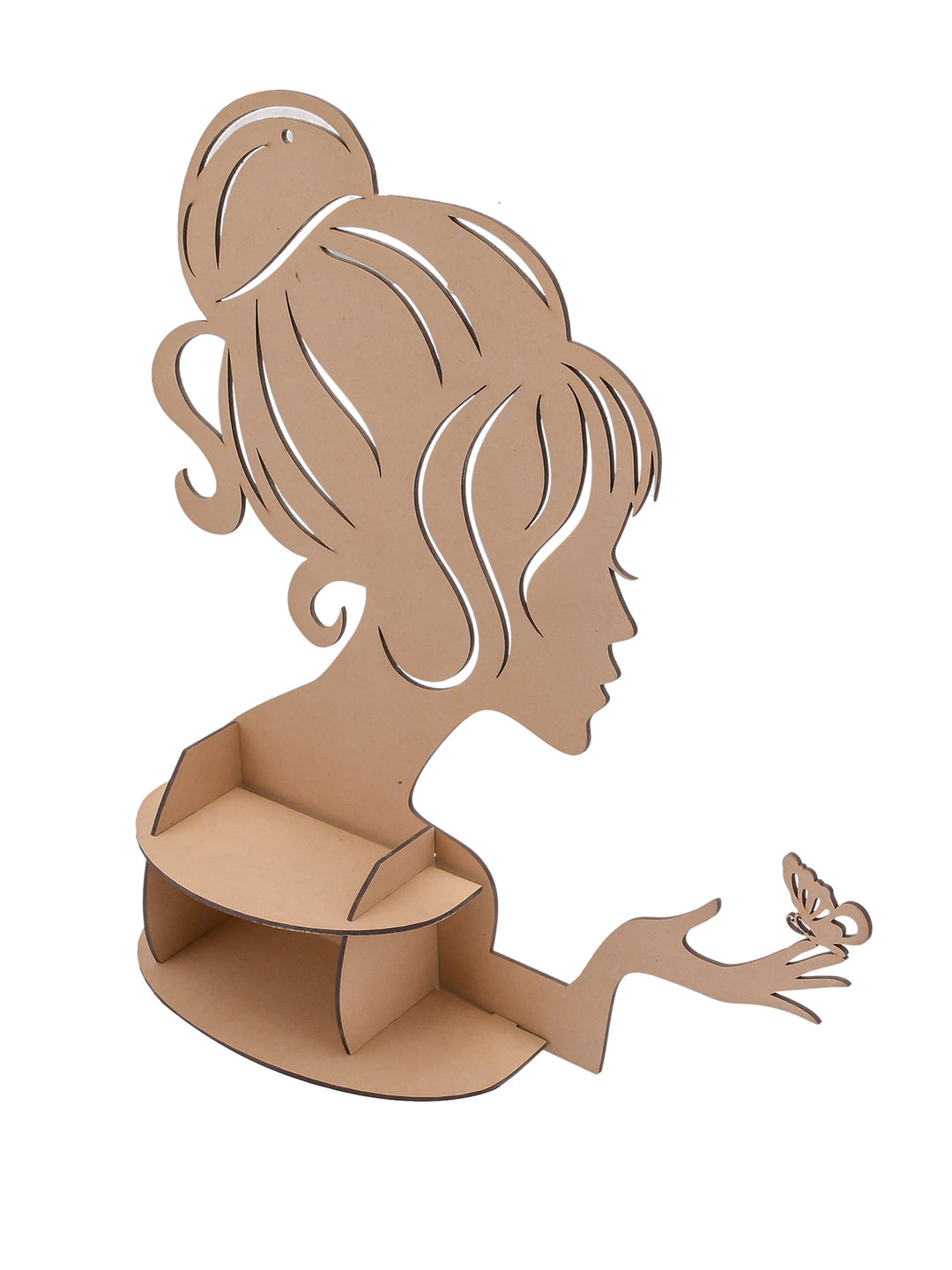 Girl Shaped wall hanging bookshelf wooden| THE ENGRAVED STORE - The Engraved Store
