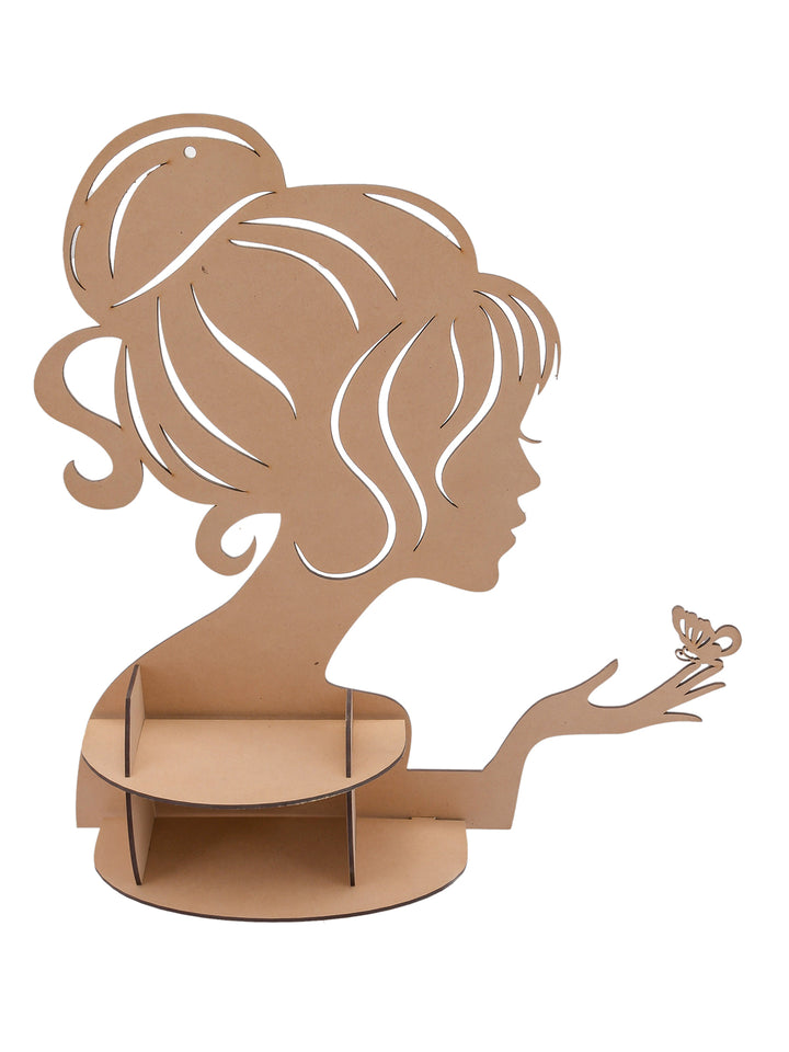 Girl Shaped wall hanging bookshelf wooden| THE ENGRAVED STORE - The Engraved Store