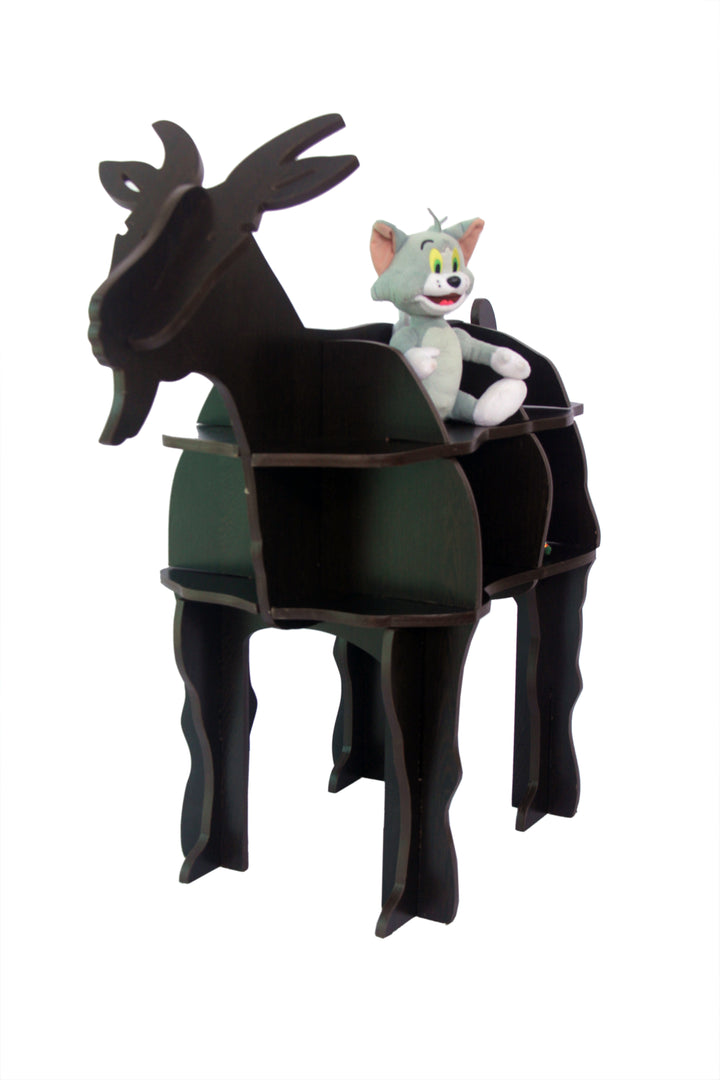 DIY Bookshelf Goat Shaped wooden | Folding Standing Shelf - The Engraved Store