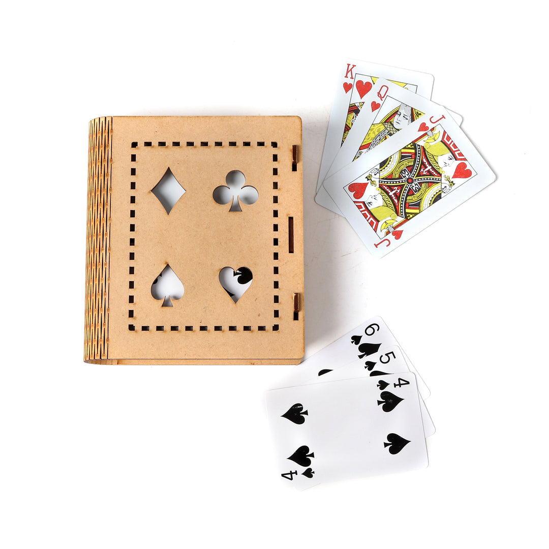 Two Deck Playing Card Box | Wooden Case | Playing Card Case - The Engraved Store