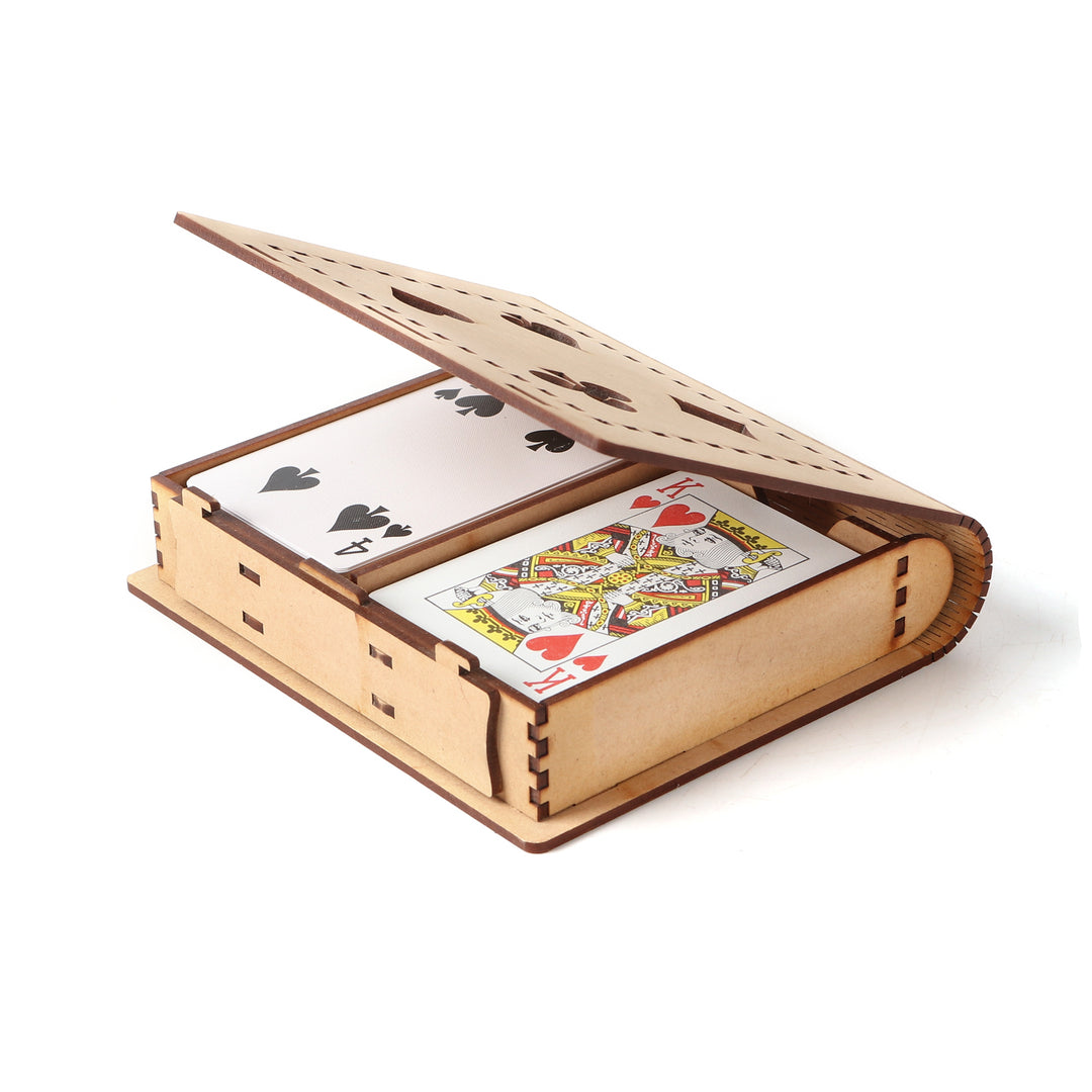 Two Deck Playing Card Box | Wooden Case | Playing Card Case - The Engraved Store