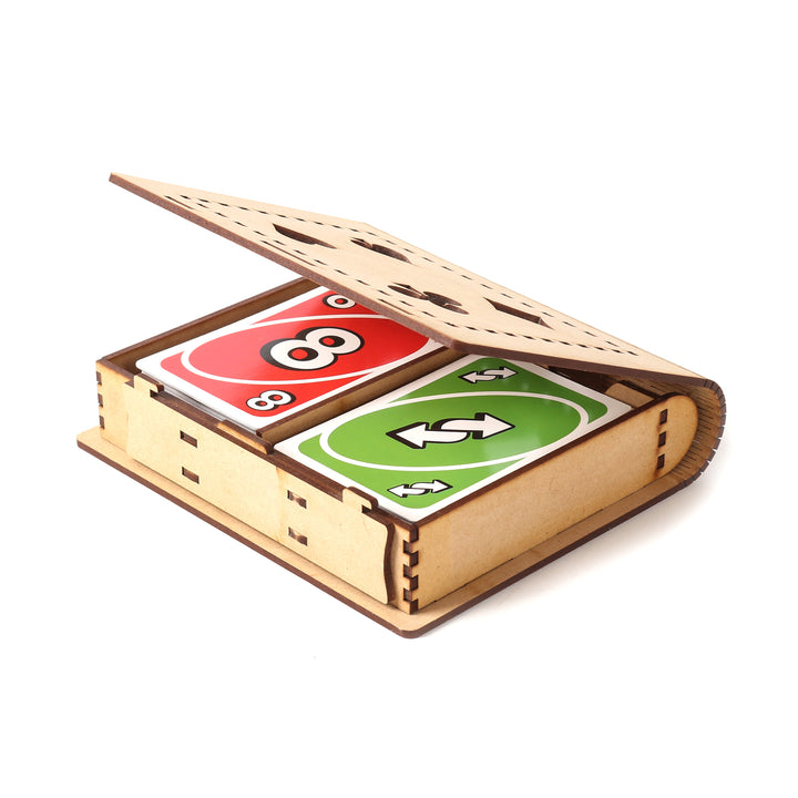 Two Deck Playing Card Box | Wooden Case | Playing Card Case - The Engraved Store
