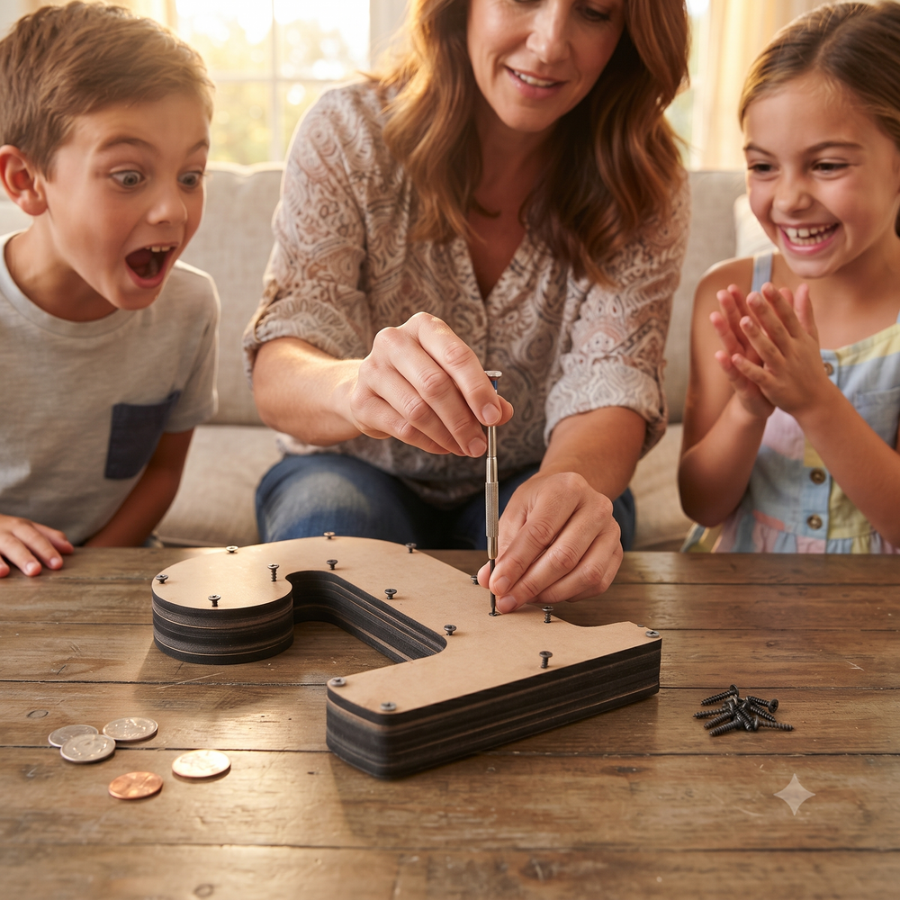 Pick Your Letter Wooden Money Bank | Piggy Bank - The Engraved Store