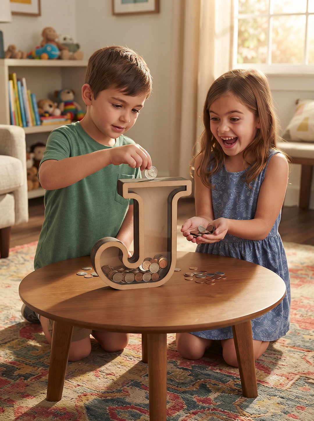 Pick Your Letter Wooden Money Bank | Piggy Bank - The Engraved Store