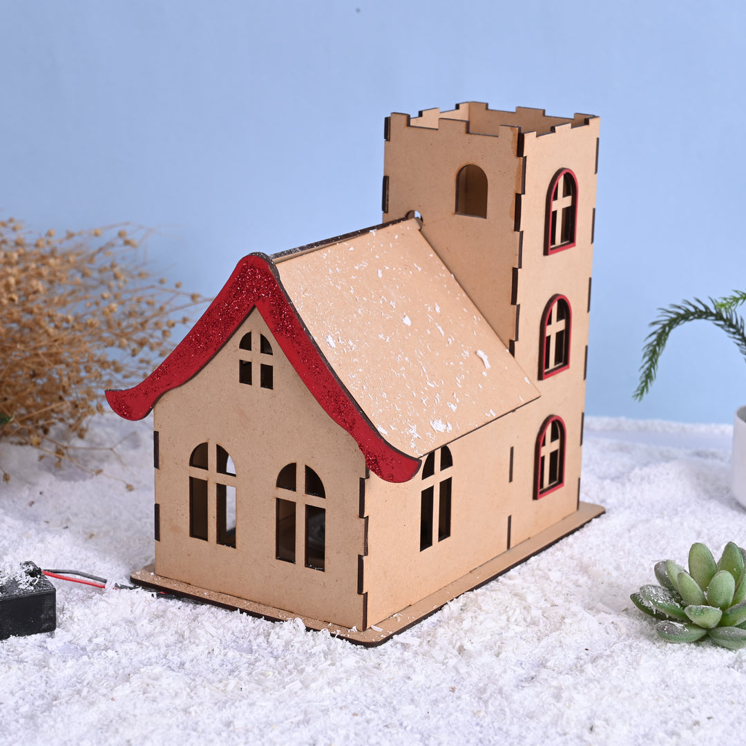 Radiant Christmas Residence | Wooden Money Bank - The Engraved Store