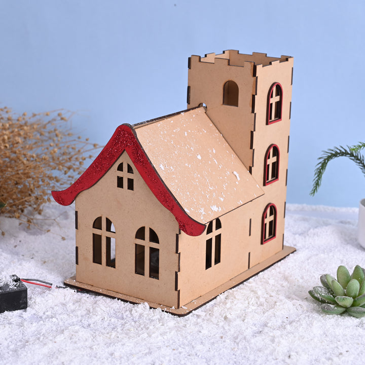 Radiant Christmas Residence | Wooden Money Bank - The Engraved Store