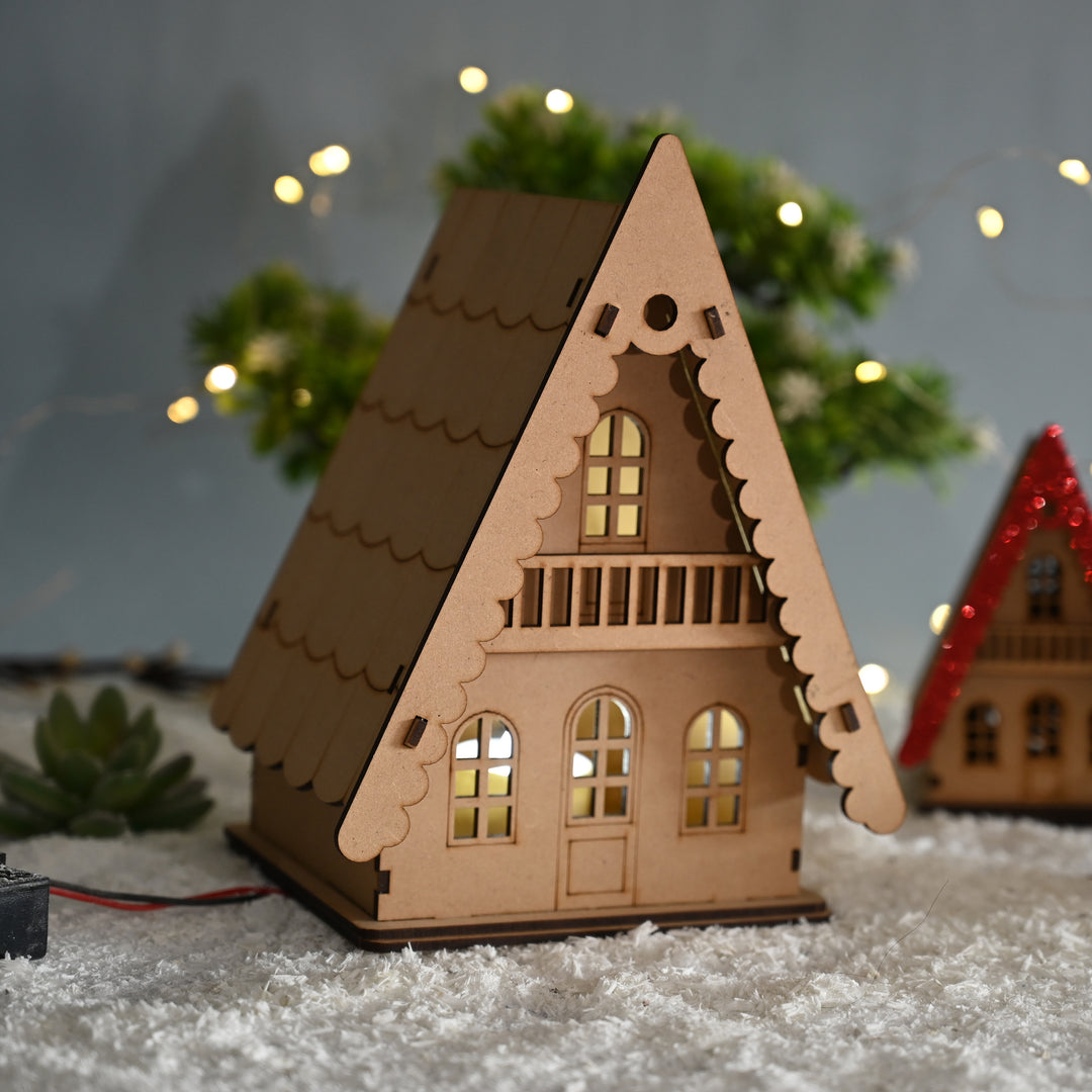 LED-lit Christmas Hut | Wooden Hut | The Engraved Store