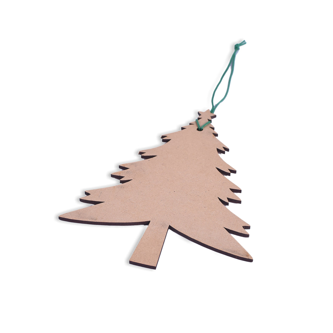 Christmas Tree Hangings in Wood ( Set of 5 )